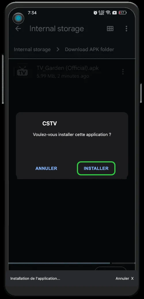 Installer CSTV